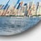 Designart - Lower Manhattan Skyline Panorama' Cityscape Metal Circle Wall Art